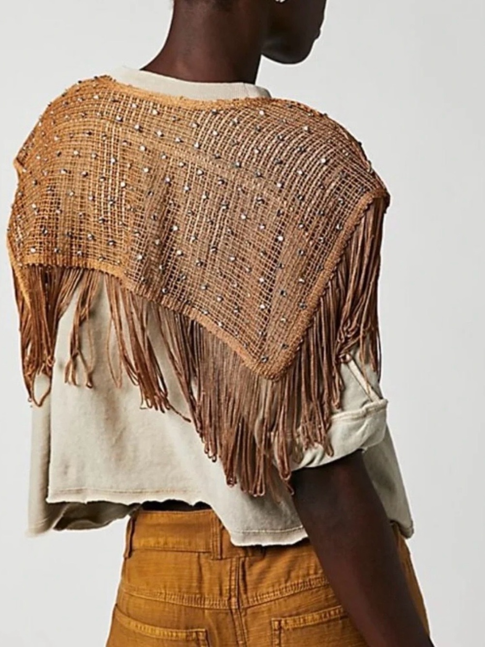 Free People Midnight Rodeo Fringed  Top - Picture 3 of 8